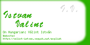 istvan valint business card